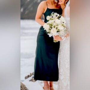 Dark green size 2 BHLDN Anthropologie dress. Worn once!